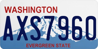 WA license plate AXS7960