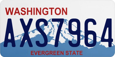 WA license plate AXS7964