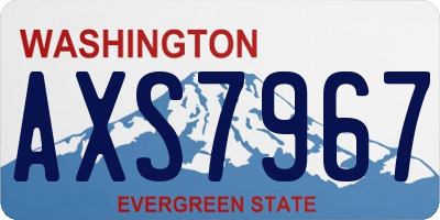WA license plate AXS7967