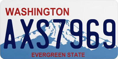 WA license plate AXS7969