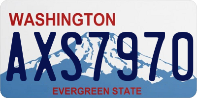 WA license plate AXS7970