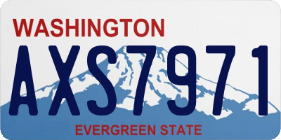 WA license plate AXS7971