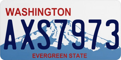 WA license plate AXS7973
