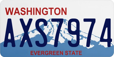 WA license plate AXS7974