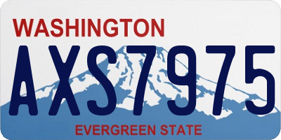 WA license plate AXS7975