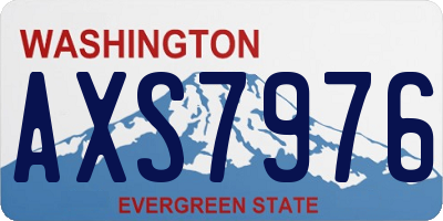 WA license plate AXS7976