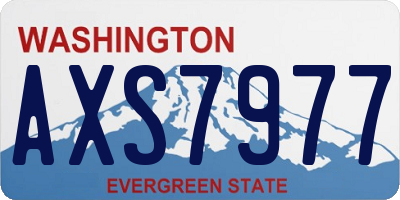 WA license plate AXS7977