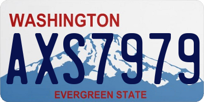WA license plate AXS7979