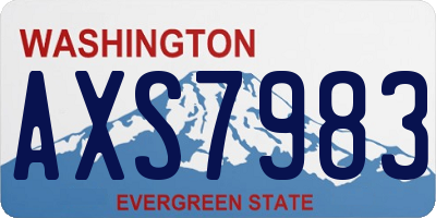 WA license plate AXS7983
