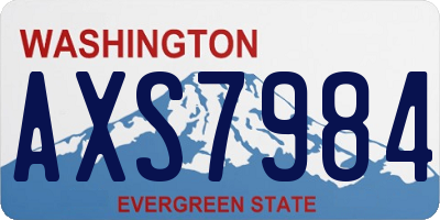 WA license plate AXS7984