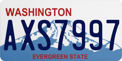 WA license plate AXS7997