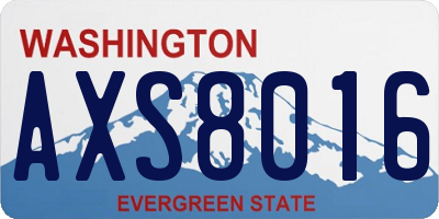 WA license plate AXS8016