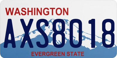 WA license plate AXS8018