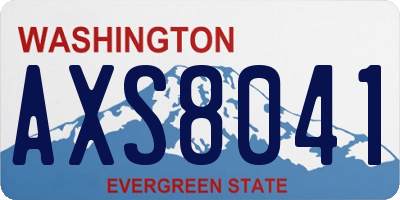 WA license plate AXS8041