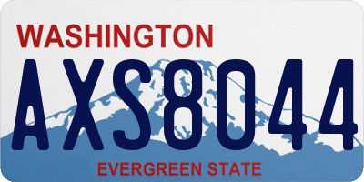 WA license plate AXS8044
