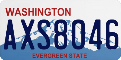 WA license plate AXS8046