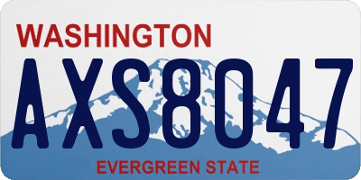 WA license plate AXS8047