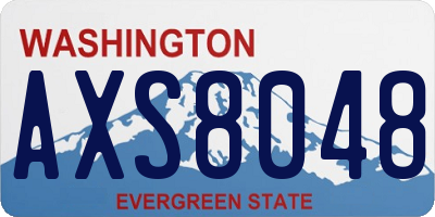 WA license plate AXS8048