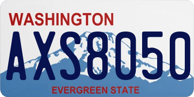 WA license plate AXS8050
