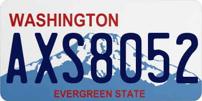 WA license plate AXS8052