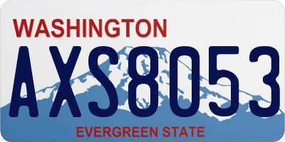 WA license plate AXS8053
