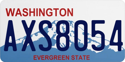 WA license plate AXS8054