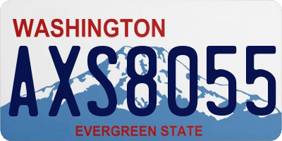 WA license plate AXS8055