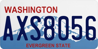 WA license plate AXS8056