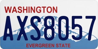 WA license plate AXS8057