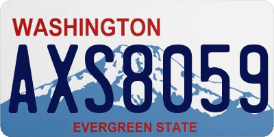 WA license plate AXS8059