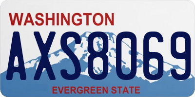 WA license plate AXS8069