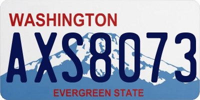 WA license plate AXS8073