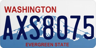 WA license plate AXS8075