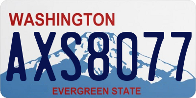WA license plate AXS8077