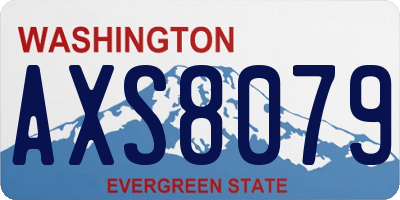 WA license plate AXS8079