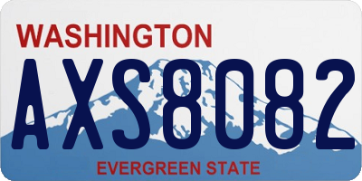 WA license plate AXS8082