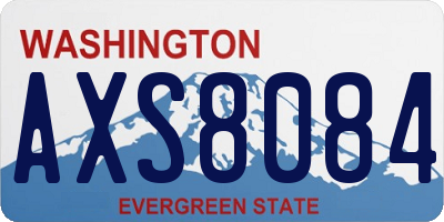 WA license plate AXS8084