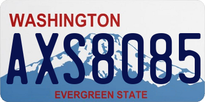 WA license plate AXS8085