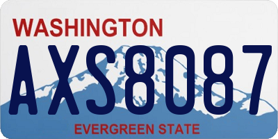 WA license plate AXS8087