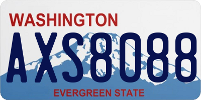 WA license plate AXS8088