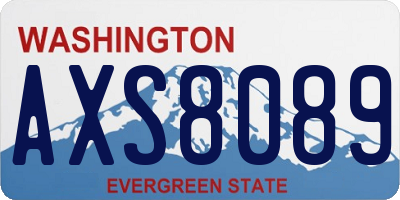 WA license plate AXS8089