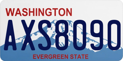 WA license plate AXS8090
