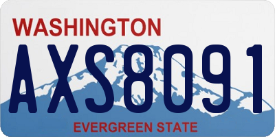 WA license plate AXS8091
