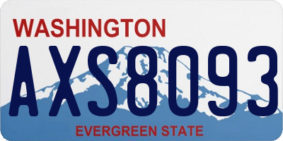 WA license plate AXS8093
