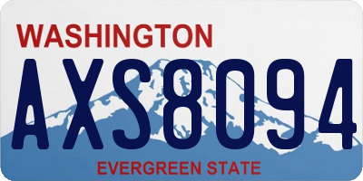 WA license plate AXS8094