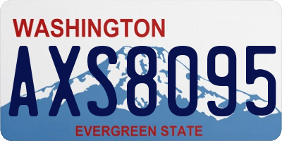 WA license plate AXS8095