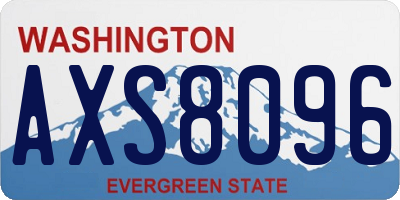 WA license plate AXS8096