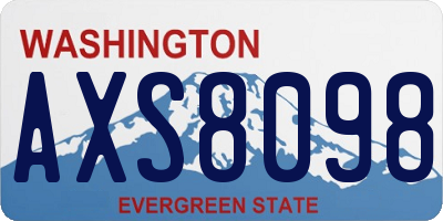 WA license plate AXS8098