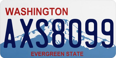 WA license plate AXS8099