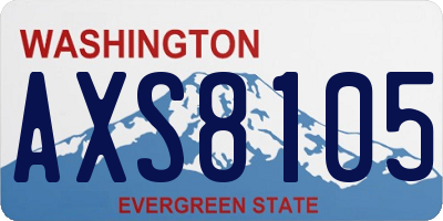 WA license plate AXS8105
